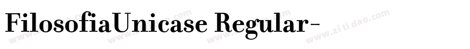 FilosofiaUnicase Regular字体转换